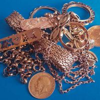 GOLD- Any gold item considered, broken or not. Rings, necklaces, earrings, bracelets, sovereigns. All carats and types of gold.
